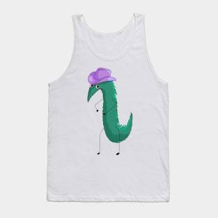 Worm on a string with a cowboy hat #2 Tank Top